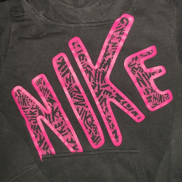 Girls Black And Pink NIKE hoodie - Picture 2 of 4